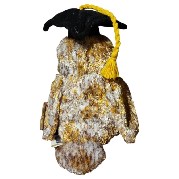 Vtg 2001 Ty Wise Owl Smarter Graduation School College Beanie Baby Error - Picture 3 of 14